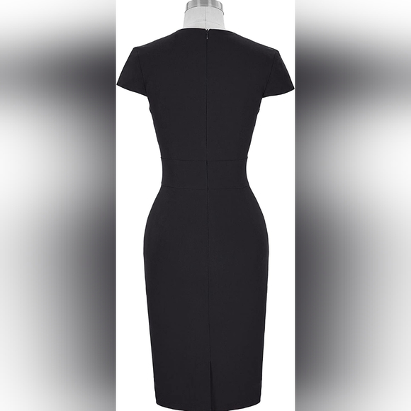 GRACE KARIN Vintage Floral Cocktail Dress Cap Sleeve Retro Vintage Pencil Dress - Picture 2 of 2